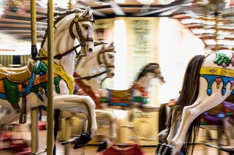 Toy horses traditional fairground vintage carousel