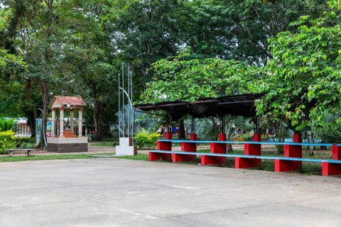 Public square with small grandstand