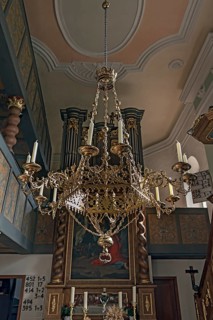 Twelve-branched candlestick in St Luke's Church