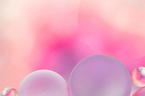 Soft pink purple oil bubbles background