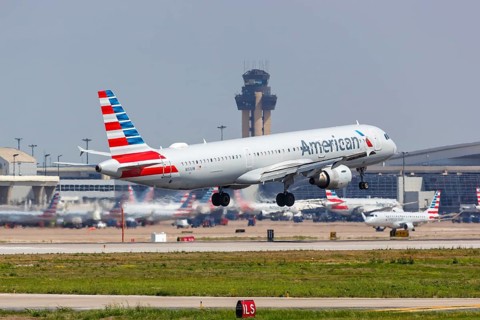 An American Airlines Airbus A321 aircraft with the registration number N151UW at Dallas Fort Worth Airport