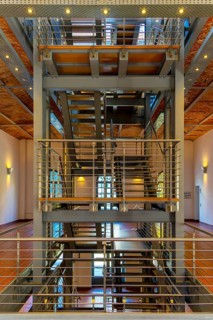 Modernised and restored staircase at the former Bolle Festsaele