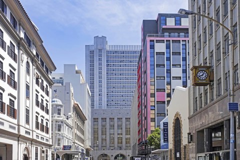 Burg Street near Greenmarket Square in the City Bowl area of Cape Town