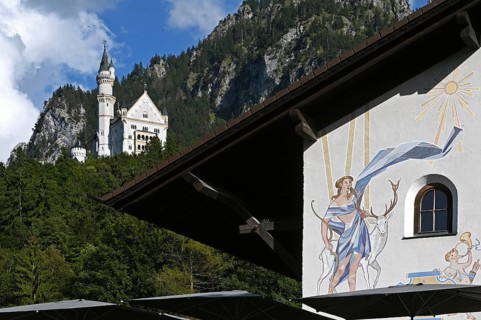Neuschwanstein Castle in the Bavarian Allgaeu region near Fuessen