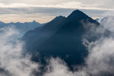 Low hanging clouds on the Penken