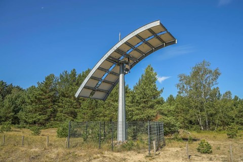 Solar panel on the German-Polish border