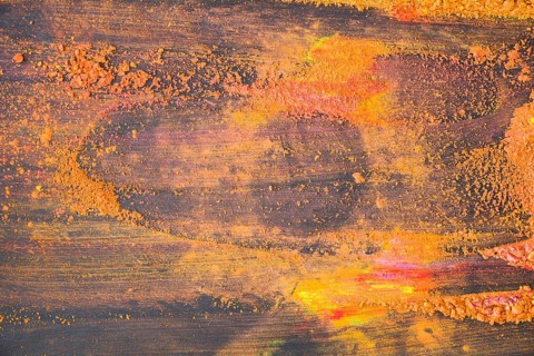Orange bright powder table