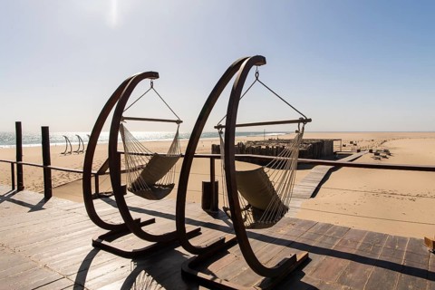 Hammocks on terrace