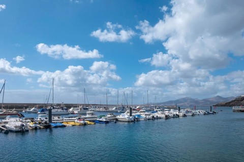 Boats in the harbour of Puerto del Carmen
