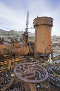 Steam boilers at abandoned marble quarry Camp Mansfield