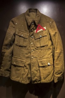Belgian uniform with red A emblem of Second World War Two concentration camp prisoner