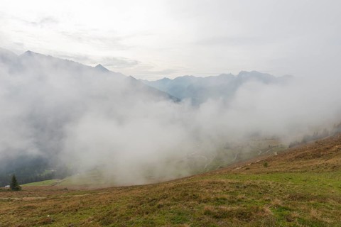 Low hanging clouds on the Penken