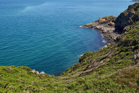 Cliffs with the English Channel at Cap Frehel near Plevenon