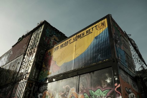 Local cultural project Bahnwaerter Thiel on the old abattoir site in Munich-Sendling