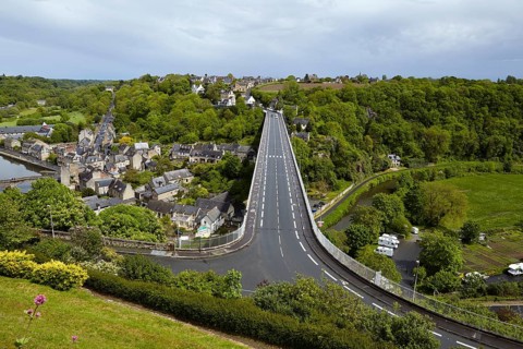 View of La Rance from the town fortifications in Dinan