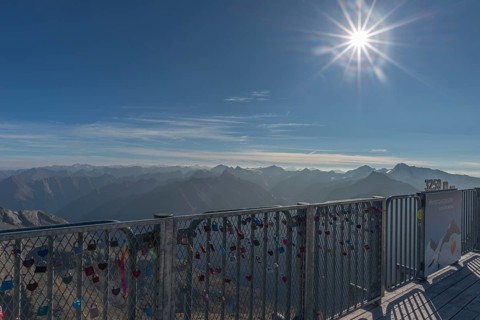 View of the alpine mountain world