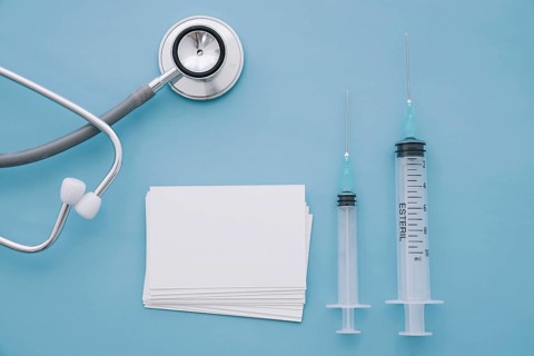 Vaccines stethoscope business cards