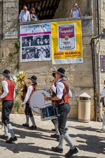 Austrian brass band in the historic city centre