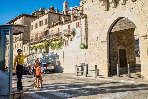 Traffic policewoman at Porta San Francesco