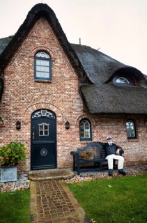 Frisian house with thatched roof