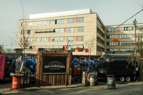 Local cultural project Bahnwaerter Thiel on the old abattoir site in Munich-Sendling