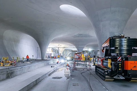 Underground cathedral: modern architecture for the billion-euro Stuttgart21 project. Two years in front of commissioning