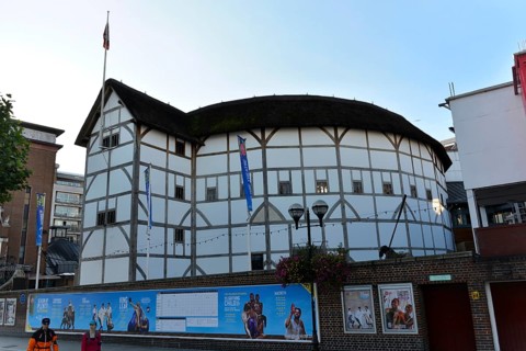 The Shakespeare Globe Theatre on the Southbank side of the Thames