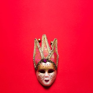 Venetian mask red