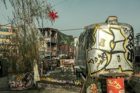 Local cultural project Bahnwaerter Thiel on the old abattoir site in Munich-Sendling