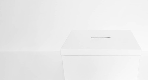 High angle elections concept with copy space