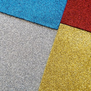 High angle view multi colored rugs
