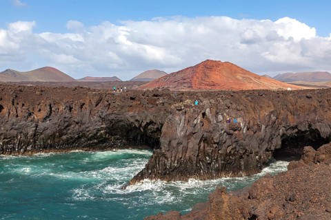 Rocky coast of Los Hervideros