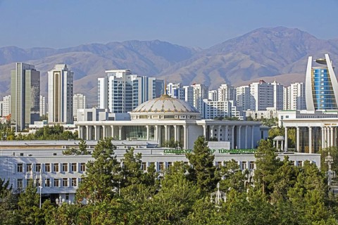 Skyline of city Ashgabat