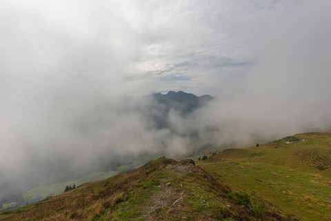 Low hanging clouds on the Penken