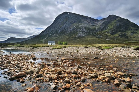 The Lagangarbh Hut of the Scottish Mountaineering Club in Glen Coe