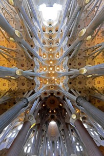 Ceiling vault of the Sagrada Familia or Basilica i Temple Expiatori de la Sagrada Familia