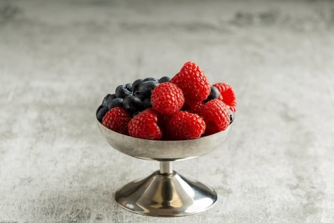 High angle delicious fruits bowl