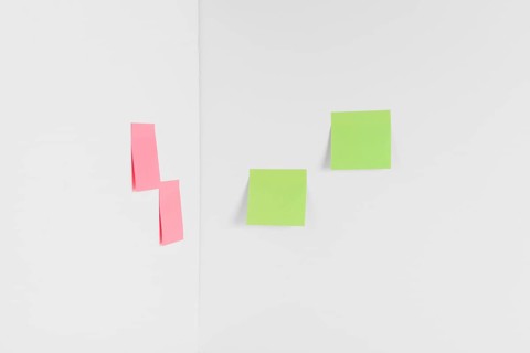 Sticky notes corner room