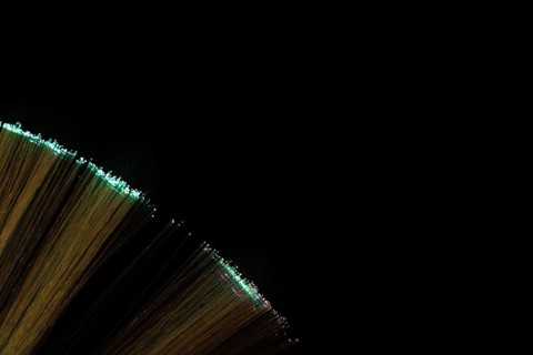 Optical fiber straws with light