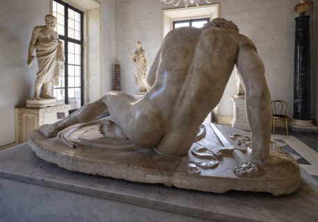 Back of the sculpture of the Dying Gaul