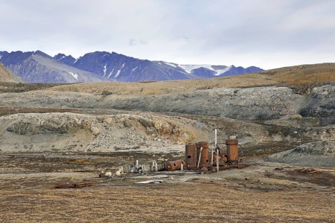 Steam boilers at abandoned marble quarry Camp Mansfield