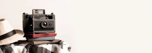 Old camera frame with copy space
