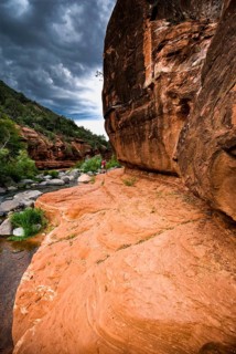 Hiking in Slide rock park