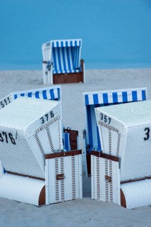 White beach chairs