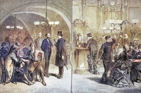 Wiener Kaffeehaus mit vielen Gaesten