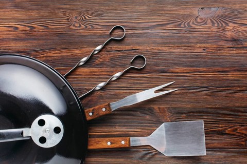 Barbecue appliance utensil wooden textured