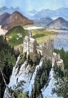 Baustelle von Schloss Neuschwanstein