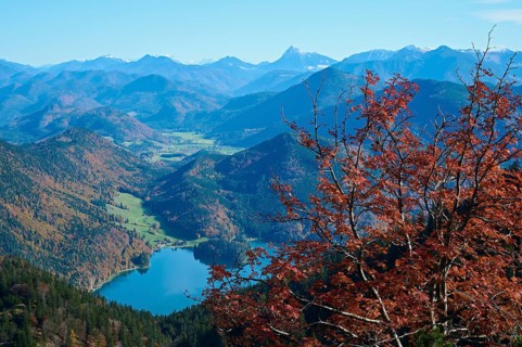 View from Herzogstand to Walchensee