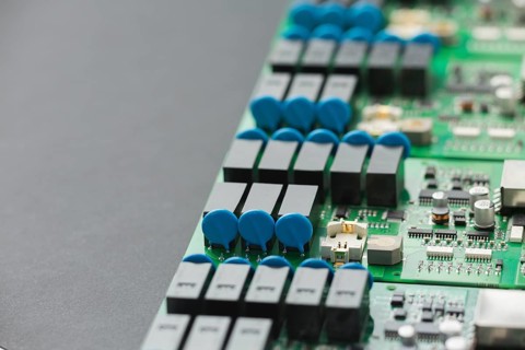 Close up circuit board components