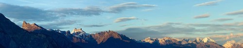 Alpine panorama in the evening light